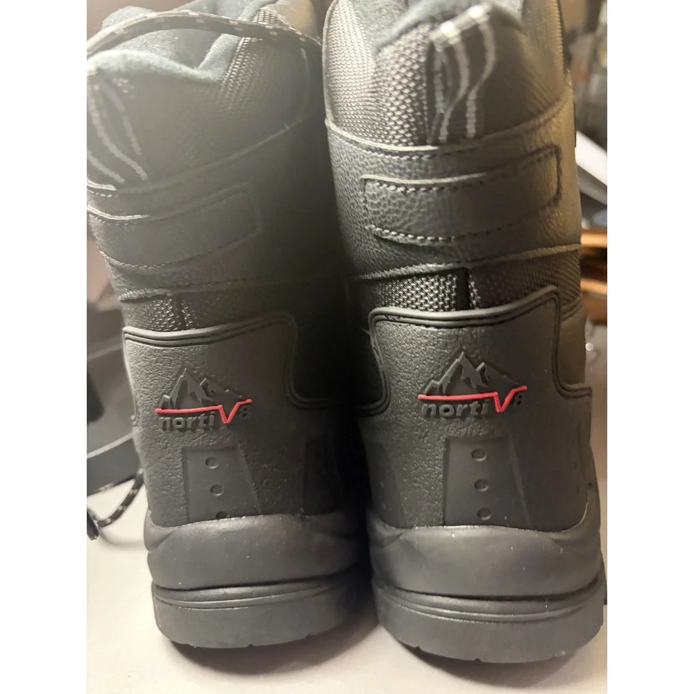 Nortiv 8 Waterproof Insulated Winter Hiking Boots Mens 11 Black 600G